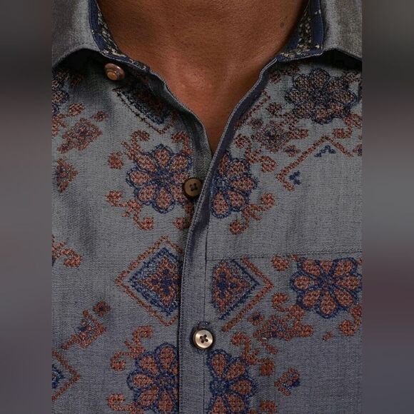 Robert Graham Limited Edition 147/270 Flip Cuff Embroidered Shirt Size XL - Picture 2 of 16